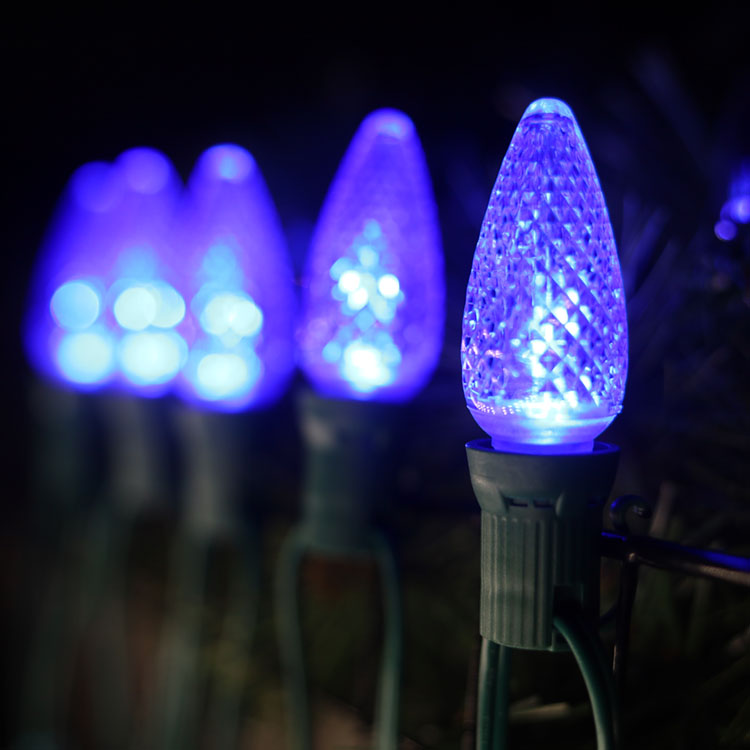 C9 Minleon LED Replacement Bulbs UL Blue Christmas Bulb Waterproof Outdoor