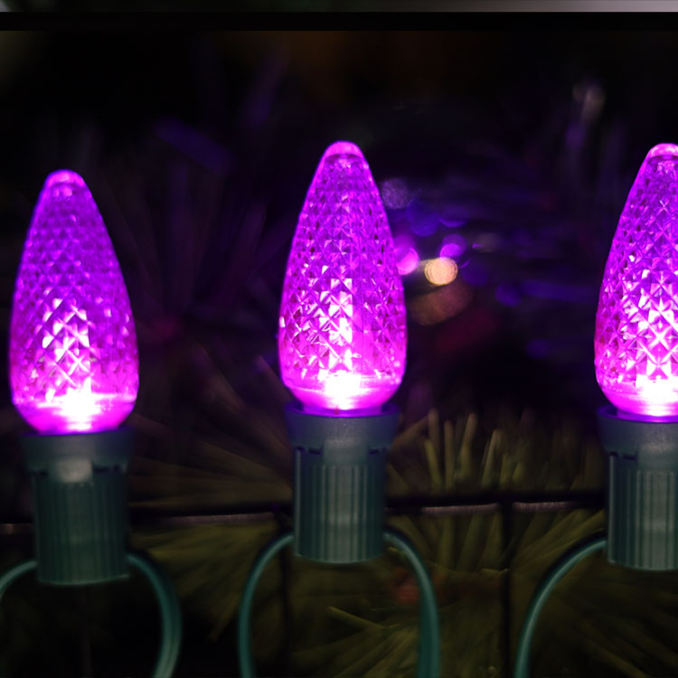 UL C9 Minleon LED Replacement Bulbs Purple Bulb for Halloween 