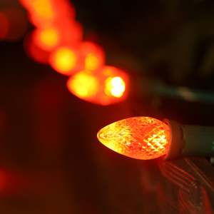 UL C7 Minleon LED Replacement Bulbs Orange Halloween Light Bulb Waterproof